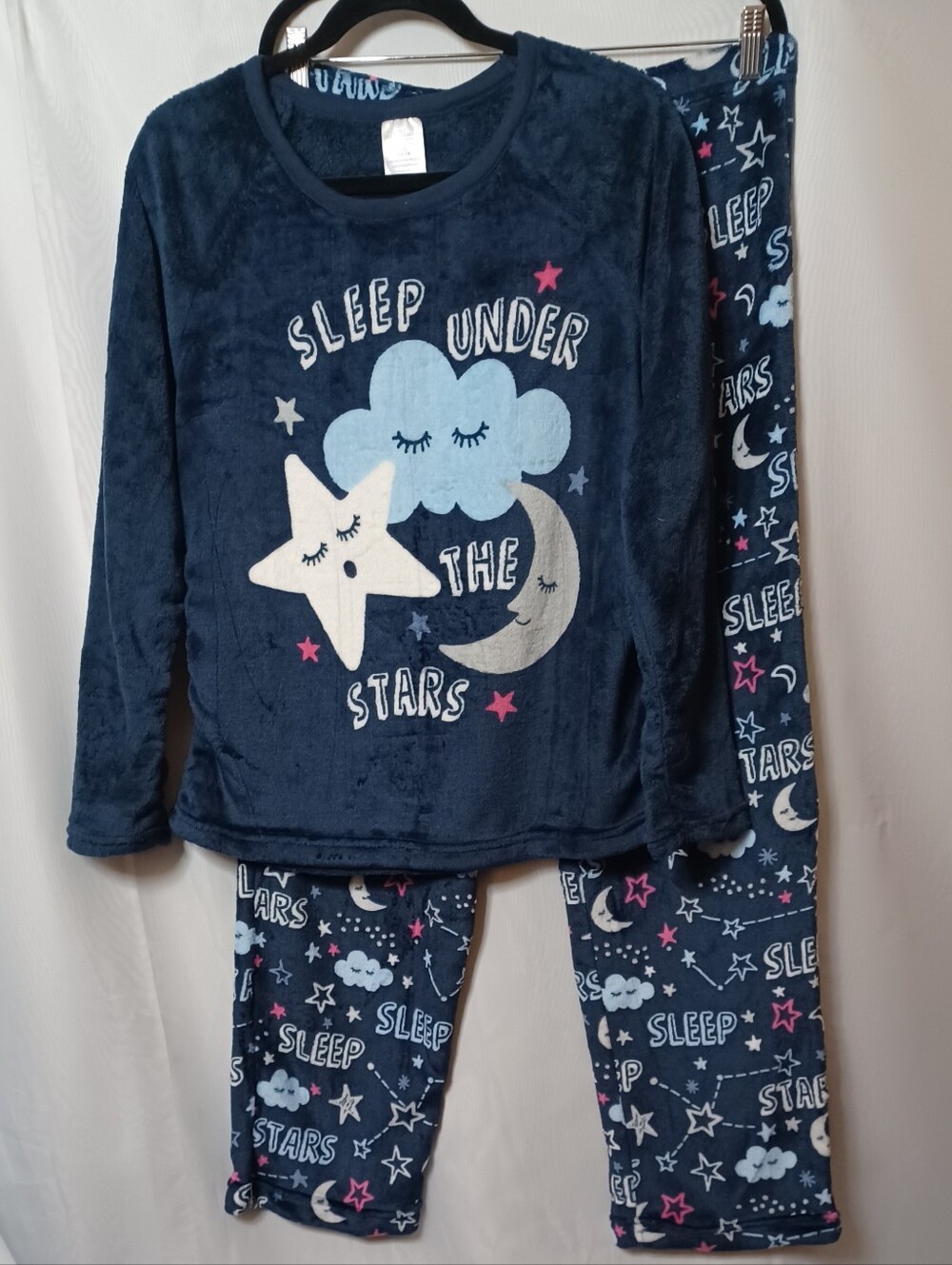 Secret Treasures Blue Cove Plush 2-Piece Sleep Set. Size LG